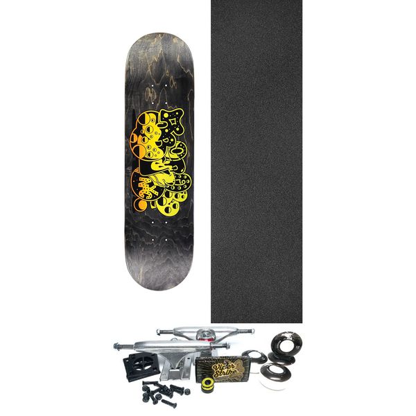 5Boro NYC Skateboards SP-One Bubble Black Veneer Skateboard Deck - 8.5" x 32" - Complete Skateboard Bundle